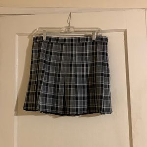 Women’s pleated plaid xxl mini skirt